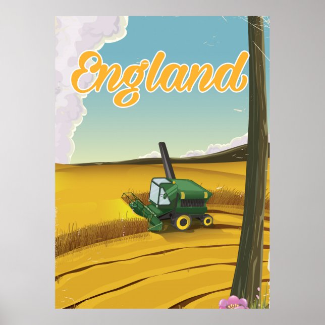 Poster de viagens de colheita da Inglaterra (Frente)
