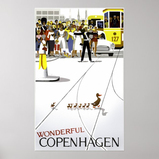 Poster de viagens de Copenhaga (Frente)