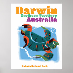 Poster de viagens de Darwin, Austrália do