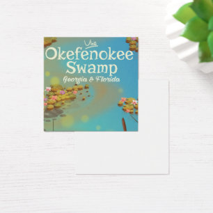 Poster de viagens de desenho do Okefenokee Swamp