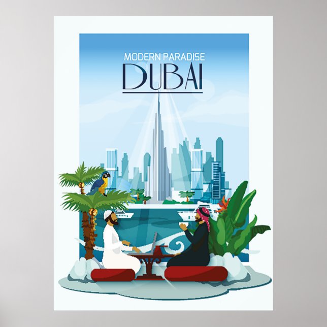 Poster de viagens de Dubai (Frente)
