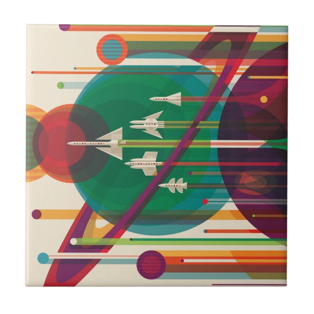 Poster de viagens de espaço retrô - Grande Tour do (Frente)