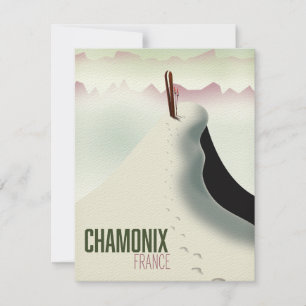 Poster de viagens de esqui Chamonix França