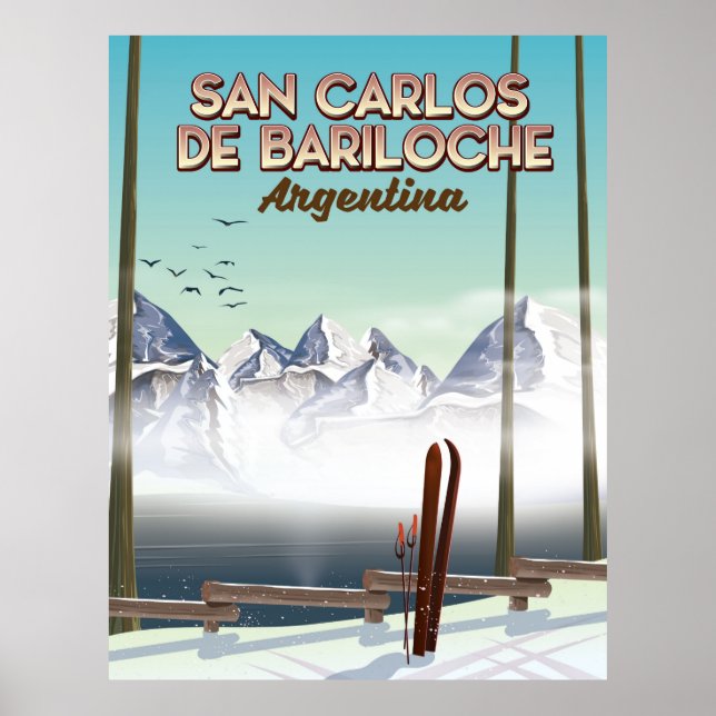 Poster de viagens de Esqui San Carlos de Bariloche (Frente)