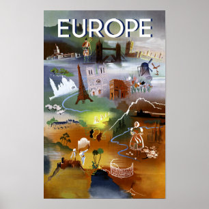 Poster de viagens de Europa