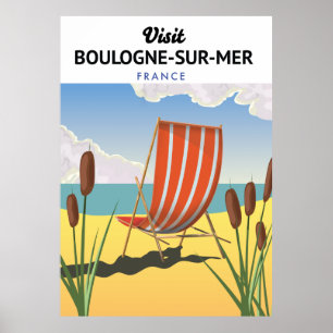 Poster de viagens de frança Boulogne-sur-Mer