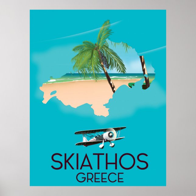 Poster de viagens de Grécia do Skiathos (Frente)