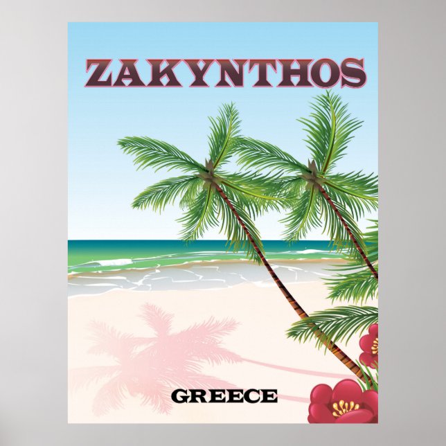 Poster de viagens de Grécia Zakynthos (Frente)