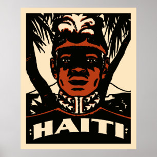 Poster de viagens de Haiti do vintage