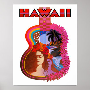 Poster de viagens de Havaí