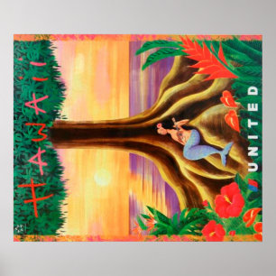 Poster de viagens de Havaí