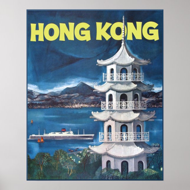 Poster de viagens de Hong Kong (Frente)