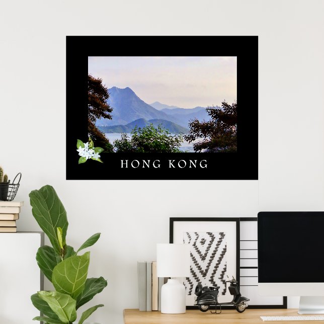 Poster de viagens de Hong Kong - Novos Territórios (Escritório em casa)
