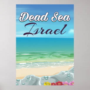 Poster de viagens de Israel do Mar Morto