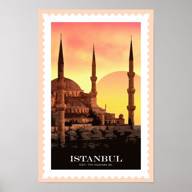 Poster de viagens de Istambul (Frente)