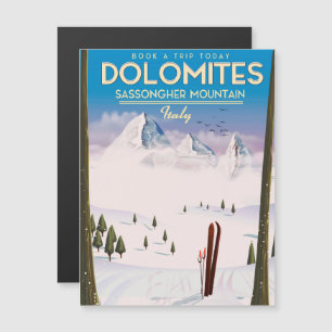 Poster de viagens de Italia da montanha de