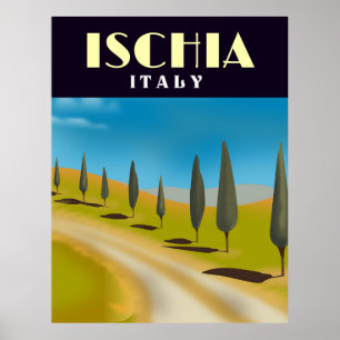 Poster de viagens de Italia dos ísquios