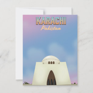 poster de viagens de Karachi Paquistão