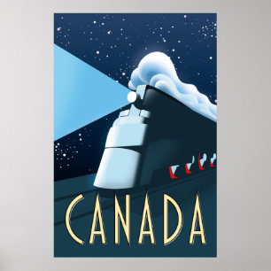 Poster de viagens de locomotiva do Canadá
