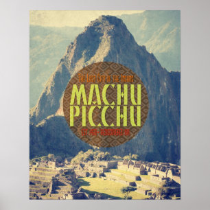 Poster de viagens de Machu Picchu Peru