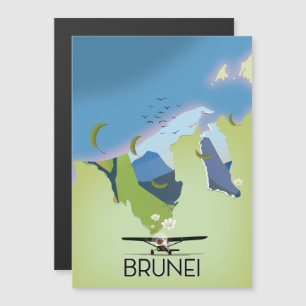Poster de viagens de Mapa Brunei