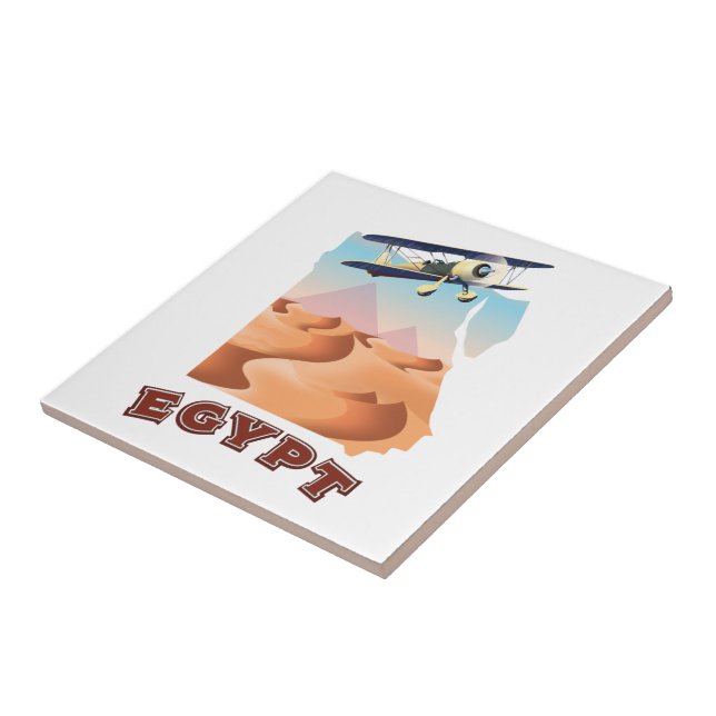 Poster de viagens de Mapa Vintage no Egito (Lateral)