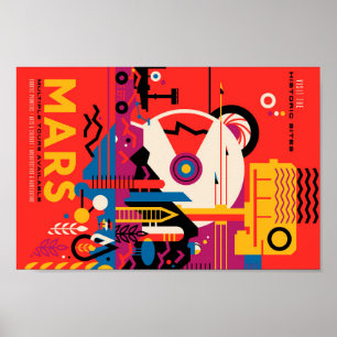 Poster de viagens de Marte