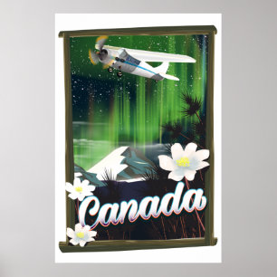 Poster de viagens de montanha do Canadá