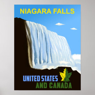 Poster de viagens de Niagara Falls