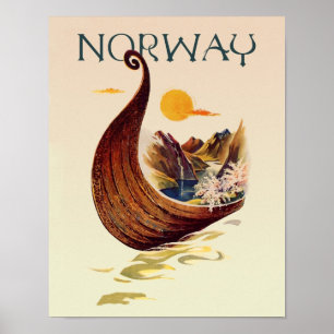 Poster de viagens de Noruega