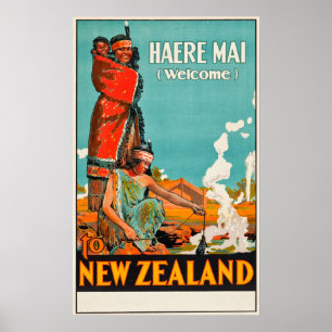 Poster de viagens de Nova Zelândia