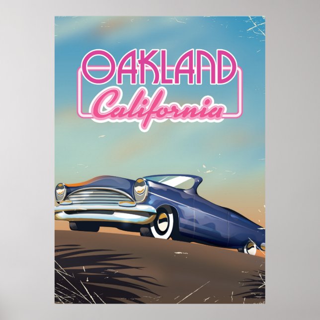 Poster de viagens de Oakland California (Frente)