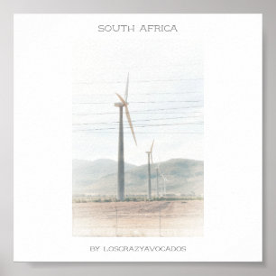 Poster de viagens de Paisagem da África do Sul