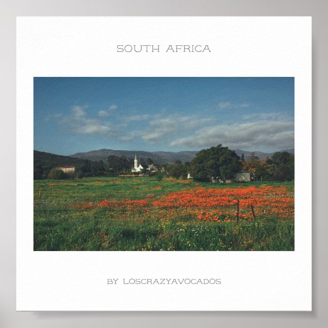 Poster de viagens de Paisagem das Flores Selvagens (Frente)