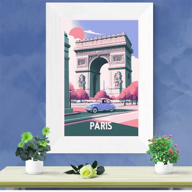 Poster de viagens de Paris (Criador carregado)