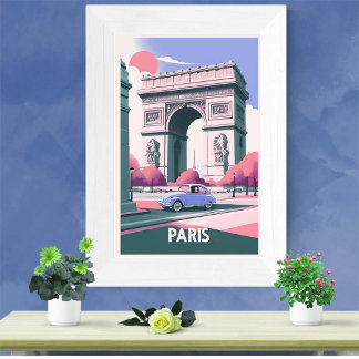 Poster de viagens de Paris