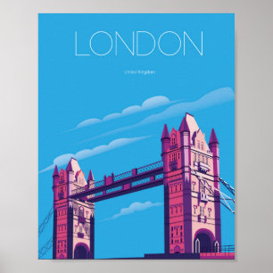 poster de viagens de ponte london na parede