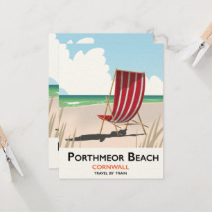 poster de viagens de praia de Porthmeor