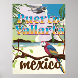 Poster de viagens de Puerto Vallarta México