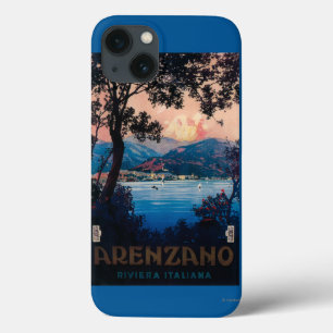 Poster de viagens de Riviera do italiano