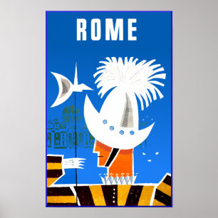 Poster de viagens de Roma, Italia