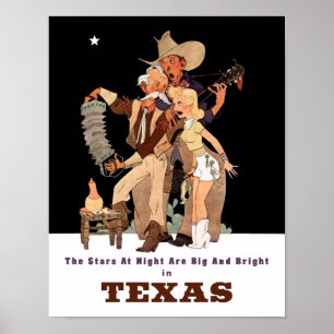 Poster de viagens de Texas