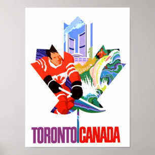 Poster de viagens de Toronto, Canadá