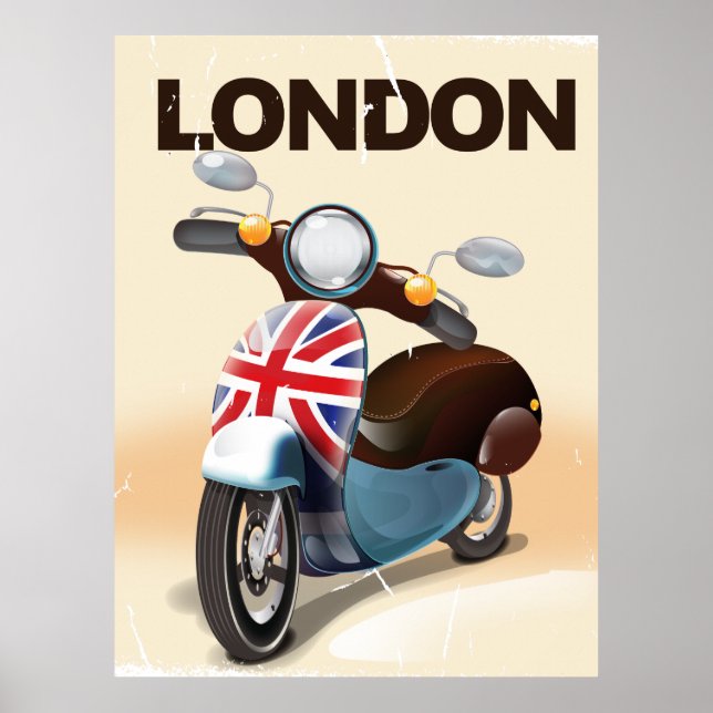 Poster de viagens de união de patinetes de Londres (Frente)