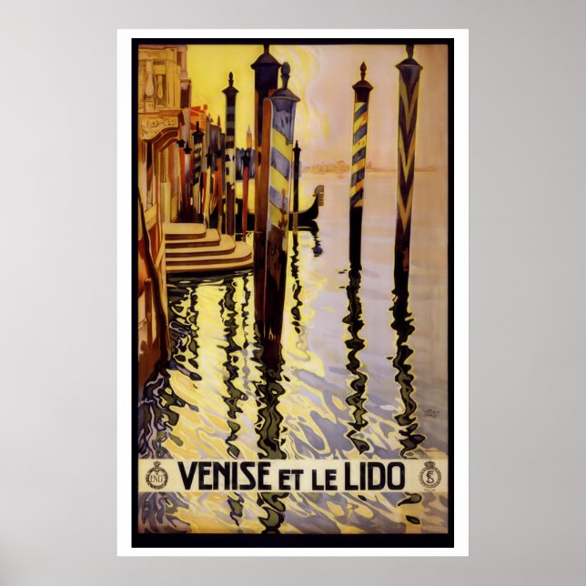 Poster de viagens de Veneza (Frente)