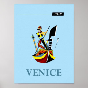 Poster de viagens de Veneza, Italia