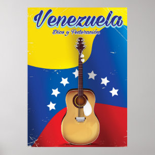 Poster de viagens de Venezuela Dios y Federación