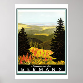 Poster de viagens de Verão Vintage Alemanha