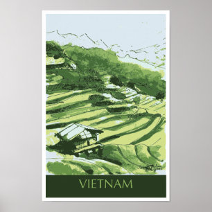 Poster de viagens de Vietnam