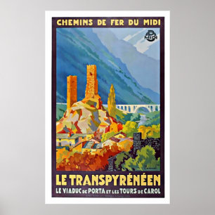 Poster de viagens de Vintage Francês Le